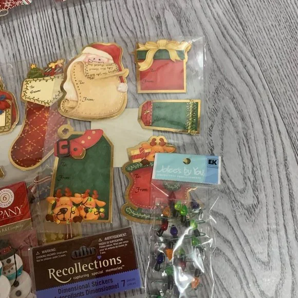 Christmas Sticker Lot Crafts Scrapbooking Junk Journal Supplies - Picture 7 of 11